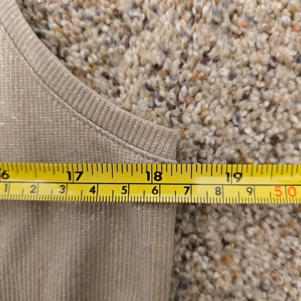 Chico's Shimmer Tivona Tank, Size 3, Tibet Taupe, NWT - Picture 5 of 9